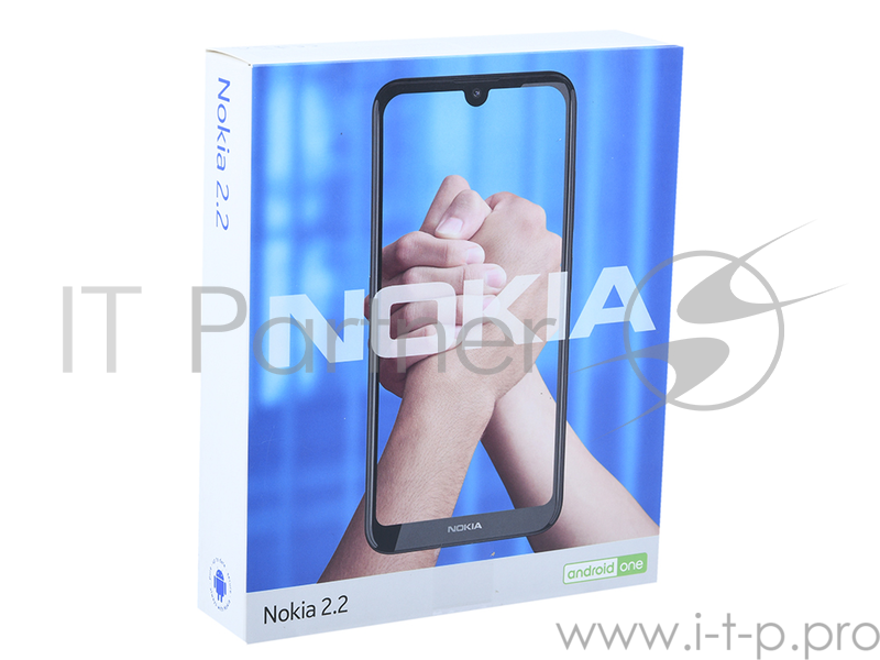 Смартфон Nokia NOKIA 2.2 DS TA-1188 BLACK, 5.71” 19:9 1520x720, 2.0GHz, 4 Core, 2GB RAM, 16GB, up to 400GB flash, 13Mpix/5Mpix, 2 Sim, 2G, 3G, LTE, BT v4.2, Wi-Fi, GPS, Micro-USB, 3000mAh, Android 9.0 (Pie), 145.96 ммx70.56 ммx9,3 мм, XpressOn covers