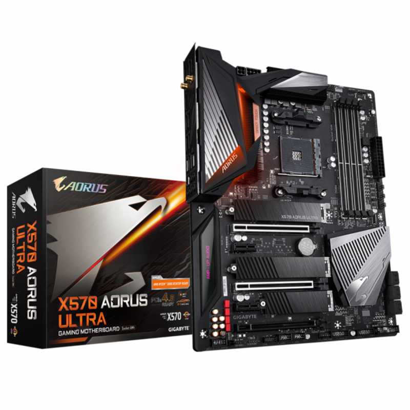 Материнская плата AMD X570 SAM4 ATX X570 AORUS ULTRA GIGABYTE