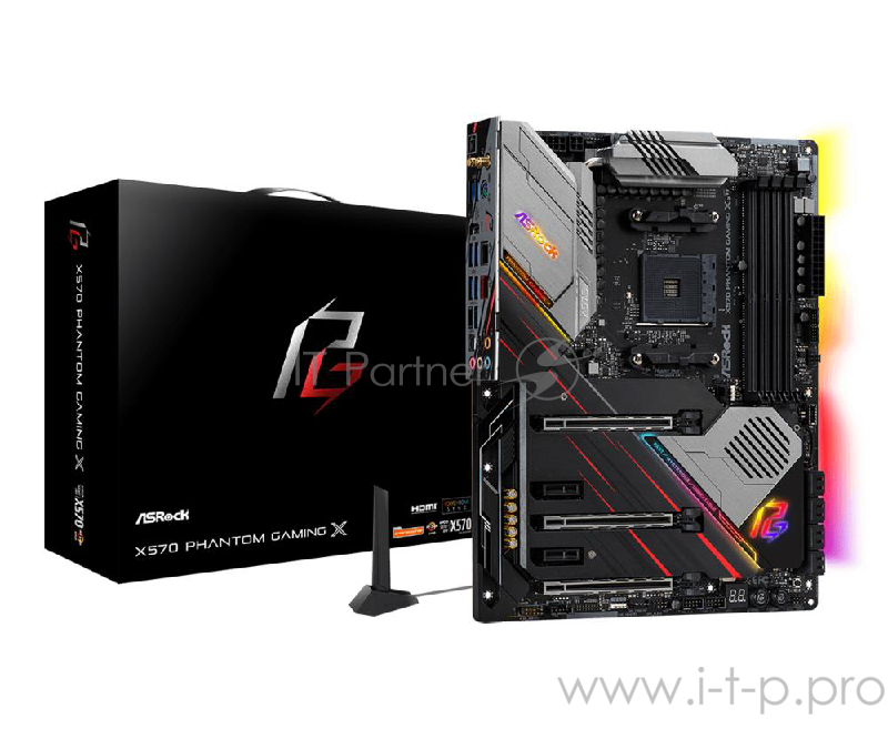 Материнская плата AMD X570 SAM4 ATX X570 PHANTOM GAMING X ASROCK