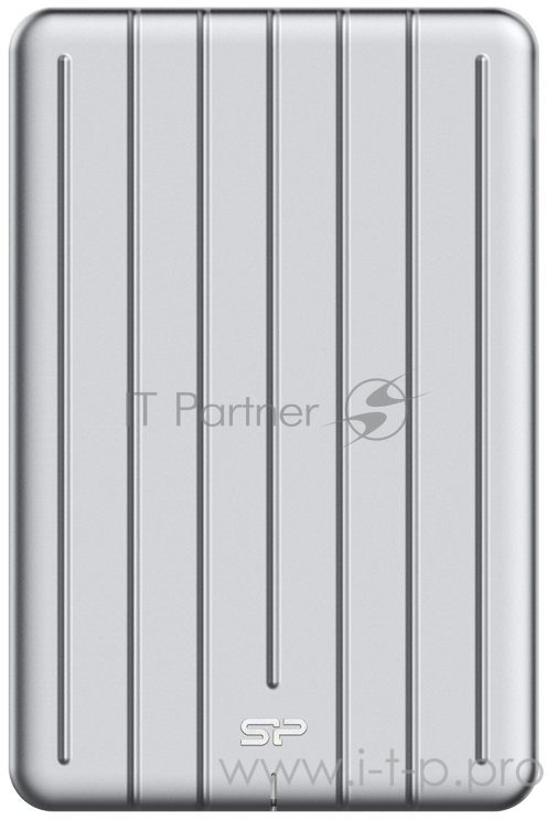 Накопитель External SSD Silicon Power 256Gb Bolt B75 <SP256GBPSDB75SCS> (USB 3.1 Gen1 Type C, 440/430Mbs, противоударный MIL-STD 810G, 124х82х12mm, 75g) Silver