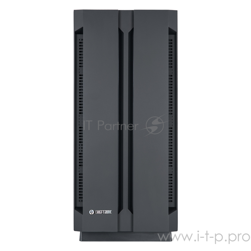 Корпус CHIEFTEC CHIEFTRONIC G1 GR-01B-OP без БП, боковое окно из закаленного стекла, 2xARGB LED STRIPS спереди, 1xARGB LED 120мм ветилятор сзади, Пульт управления RGB, черный, ATX