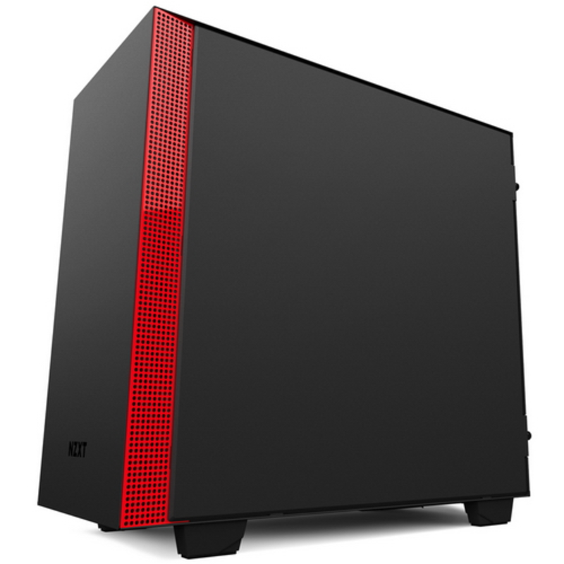 Компьютерный корпус NZXT CA-H400B-BR H400 M-ATX MATTE BLACK/RED
