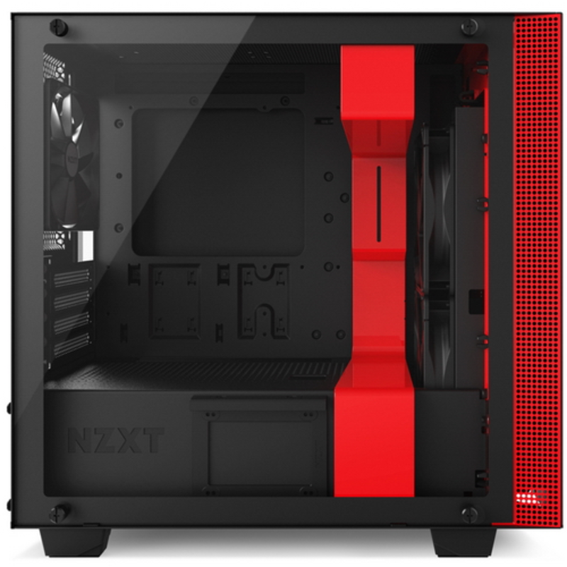 Компьютерный корпус NZXT CA-H400B-BR H400 M-ATX MATTE BLACK/RED