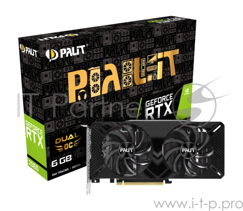 Видеокарта Palit Видеокарта Palit RTX2060 DUAL OC 6G GDDR6 192bit DVI HDMI DP