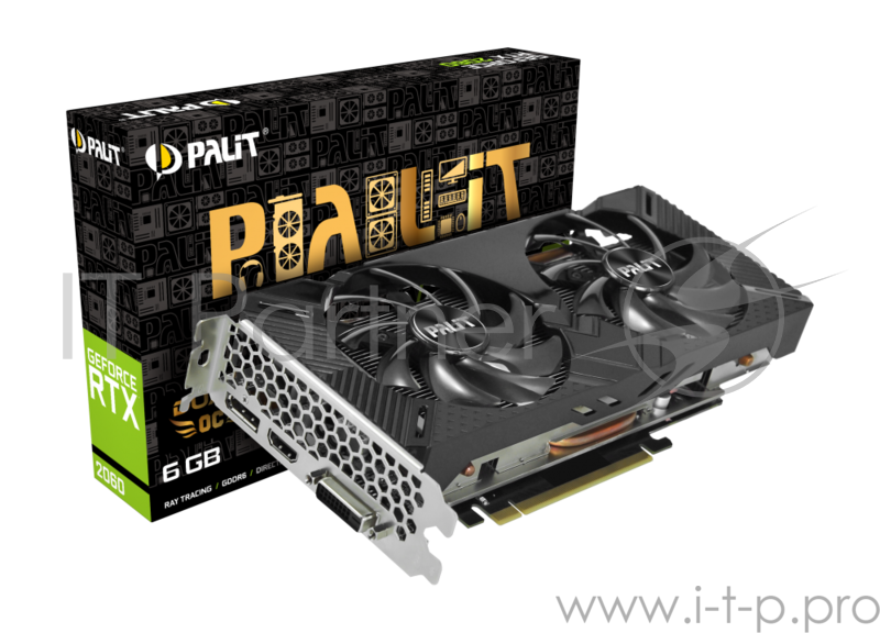Видеокарта Palit Видеокарта Palit RTX2060 DUAL OC 6G GDDR6 192bit DVI HDMI DP