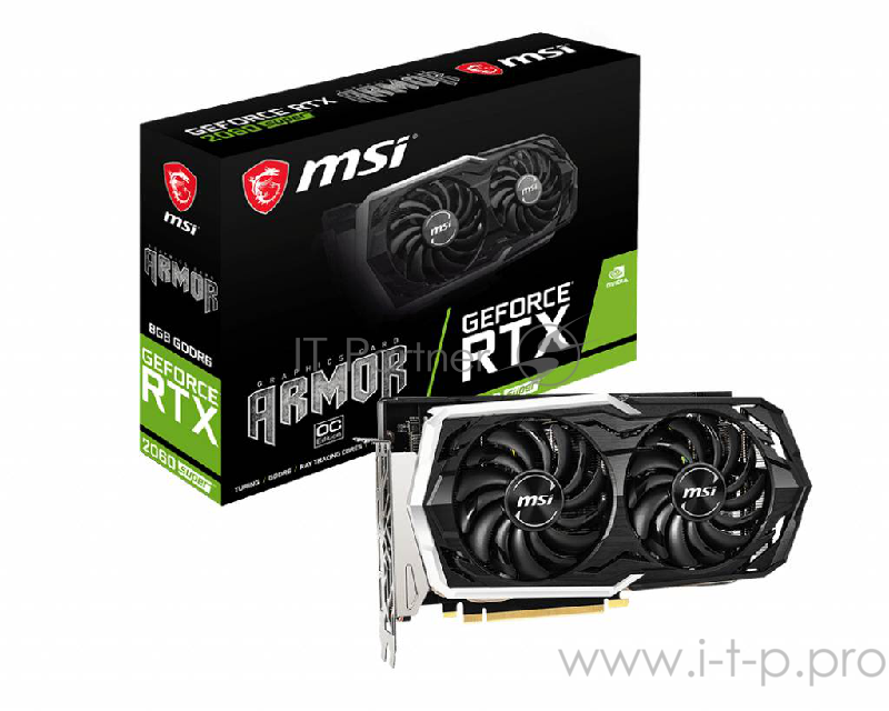 Видеокарта PCIE16 RTX2060 SUPER 8GB RTX 2060 SUPER ARMOR OC MSI