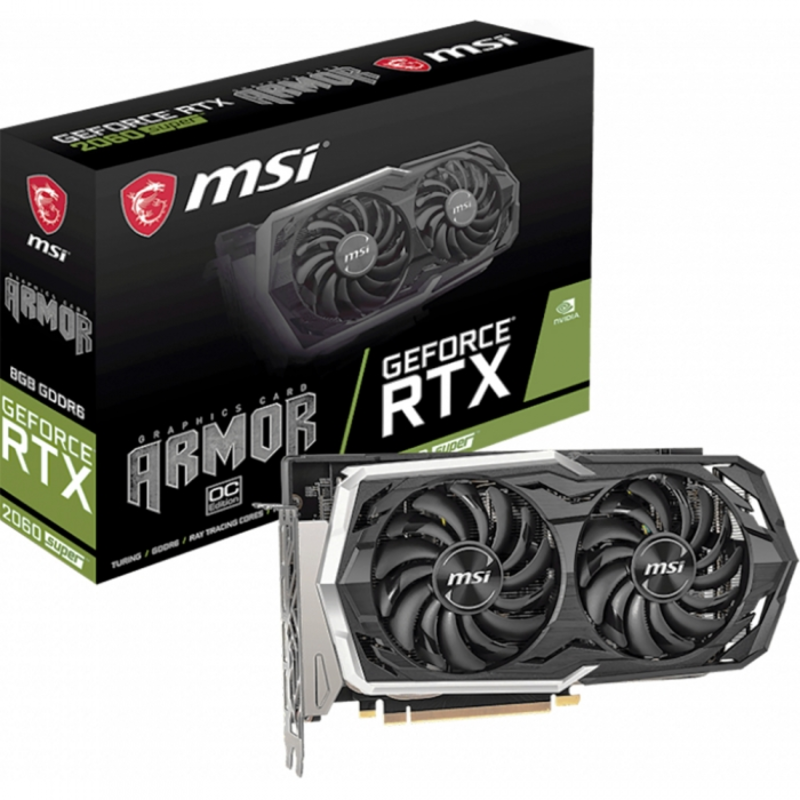Видеокарта PCIE16 RTX2060 SUPER 8GB RTX 2060 SUPER ARMOR OC MSI