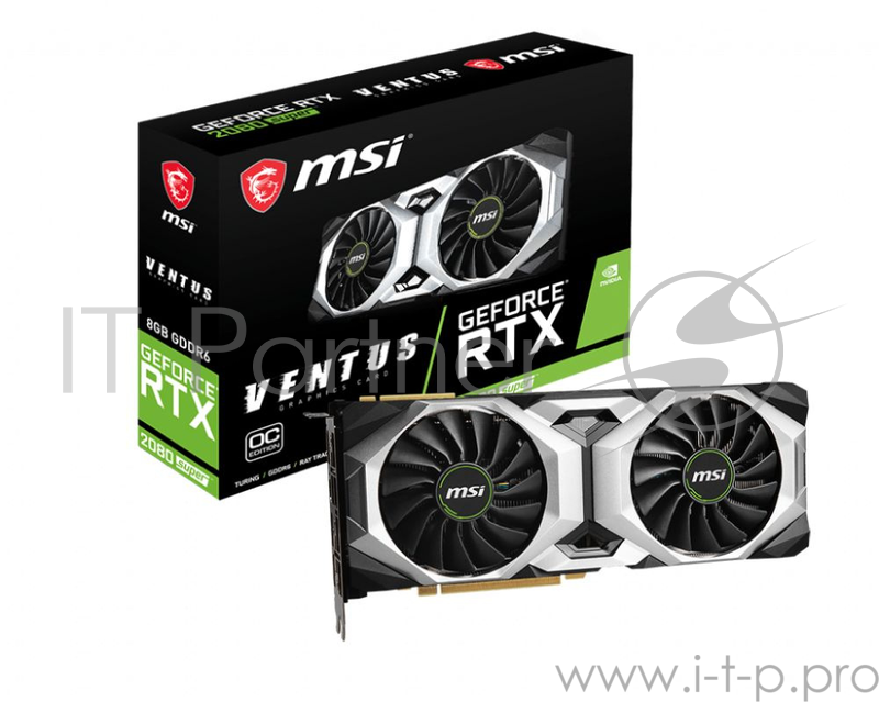 Видеокарта MSI PCI-E RTX 2080 SUPER VENTUS OC nVidia GeForce RTX 2080SUPER 8192Mb 256bit GDDR6 1830/15500/HDMIx1/DPx3/HDCP Ret