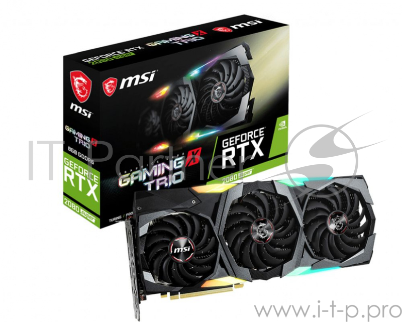 Видеокарта MSI PCI-E RTX 2080 SUPER GAMING X TRIO nVidia GeForce RTX 2080SUPER 8192Mb 256bit GDDR6 1845/14000/HDMIx1/DPx3/HDCP Ret