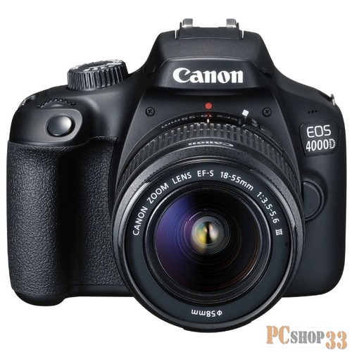 Цифровая фотокамера Canon EOS 4000D KIT черный 18Mpix 18-55mm f/3.5-5.6 2.7