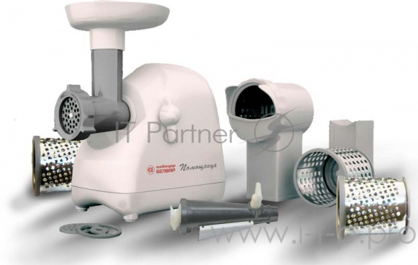 Мясорубка Белвар Помощница КЭМ-П2У 302-11, 1500 Вт, насадка для теста, колбас, шинковка, соковыжималка, реверс