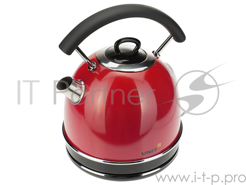 Чайник электрический UNIT UEK-261, сталь, цветная эмаль, цвет - Красный, 1.7л., 2000Вт.