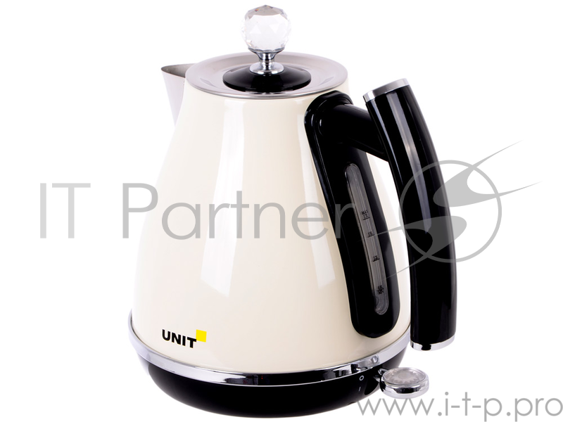 Чайник электрический UNIT UEK-263, сталь, цветная эмаль, цвет - Бежевый, 1.7л., 2000Вт.