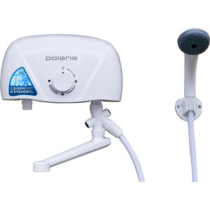 Водонагреватель проточный Polaris, Orion 5,5ST, 3500Вт, механическое управление, Т до 60 градусов. Функции: зашита от перегрева, от работы без воды, ограничение Т нагрева. Душ плюс кран в комплекте. Крепление горизонтальное