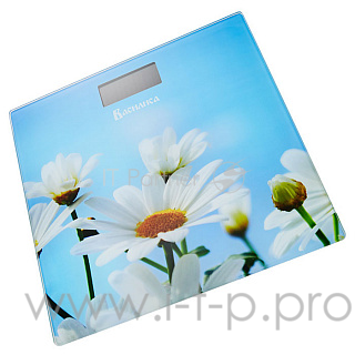 Весы напольные электронные ВАСИЛИСА ВА-4003 Ромашки