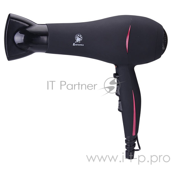 Фен ВАСИЛИСА ФН6-2200 черный с малиновым, 2200Вт