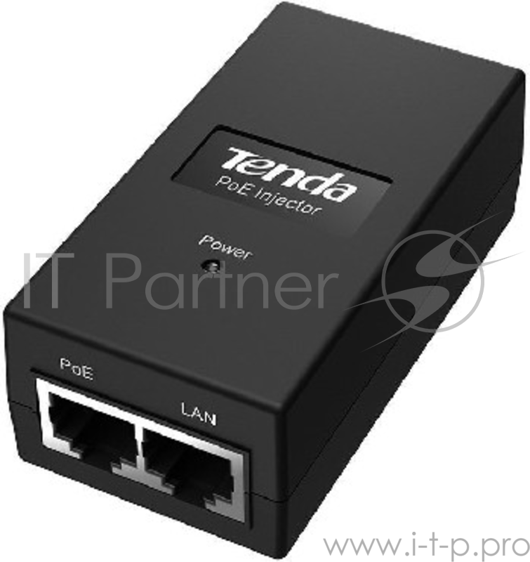 Сетевое оборудование TENDA PoE15F Compatible With IEEE 802.3af Compliant PDs, plastic case 2 10/100bps RJ45 PortPower Supply 15W Max( 48V DC )