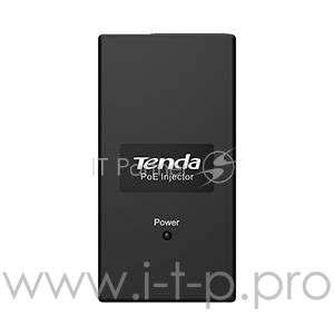 Сетевое оборудование TENDA PoE15F Compatible With IEEE 802.3af Compliant PDs, plastic case 2 10/100bps RJ45 PortPower Supply 15W Max( 48V DC )