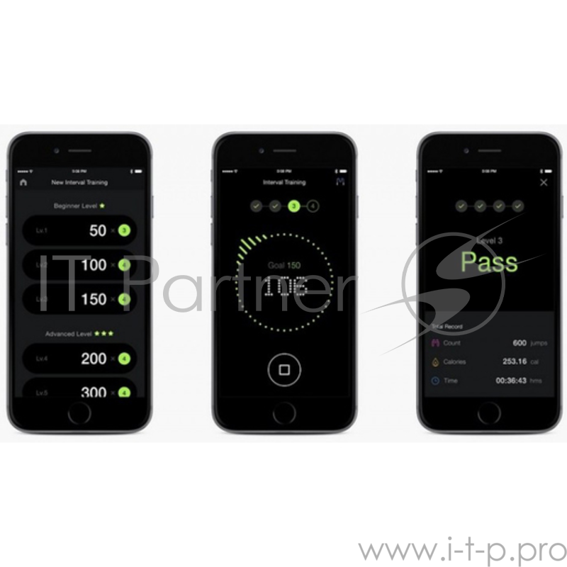 Умная скакалка Smart Rope. Размер M, 258 см. (на рост 165 - 175 см). Цвет черный.