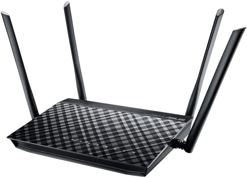 Сетевое оборудование ASUS RT-AC1200G+ Dual-band Gigabit Router (RTL) (4UTP 10 / 100 / 1000Mbps, 1WAN, 802.11a / b / g / n / ac, USB, 4x5dBi)