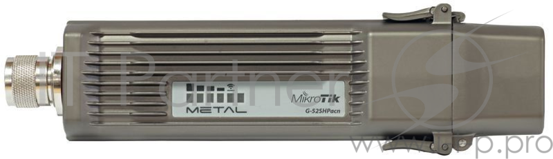 Сетевое оборудование MikroTik RBMetalG-52SHPacn Metal 52 ac Точка доступа 2.4/5GHz 802.11a/b/g/n/ac wireless, RouterOS L4, metal case, mounting loops, PoE, PSU, Omni antenna