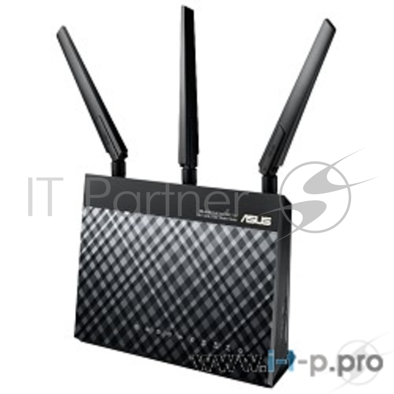 Модем ASUS DSL-AC68U гигабитная Wi-Fi ADSL точка доступа, 802.11a/b/g/n/ac, 1900 Мбит/с, маршрутизатор, коммутатор 4xLAN, принт-сервер