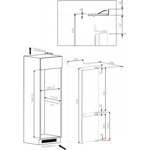 Встраиваемый холодильник Whirlpool ART 9813/A++ SF / Высота 193,5 см. Общий объем 310 л. (230 л /80 л), 6th Sense Fresh Control - система автоматического контроля и регулирования уровня влажности в холодильном отделении электронное управление с сенсо