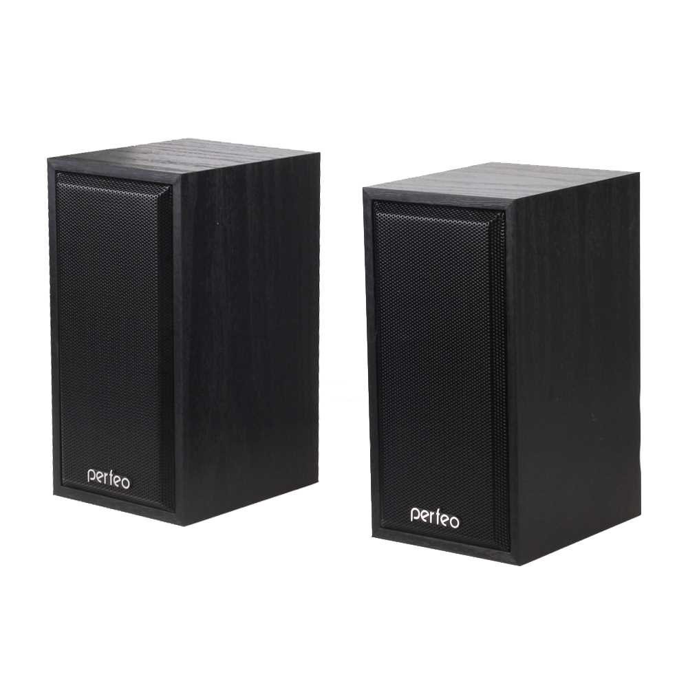 Колонки Perfeo колонки Cabinet 2.0, мощность 2х3 Вт (RMS), чёрн дерево, USB (PF-84-BK)
