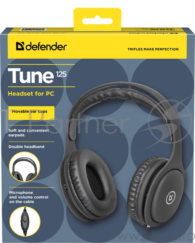 Гарнитура DEFENDER TUNE 125 BLACK 63125