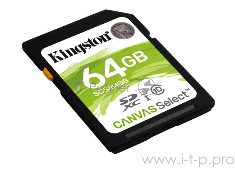 Карта памяти SecureDigital 64Gb Kingston SDS/64GB {SDXC Class 10, UHS-I}