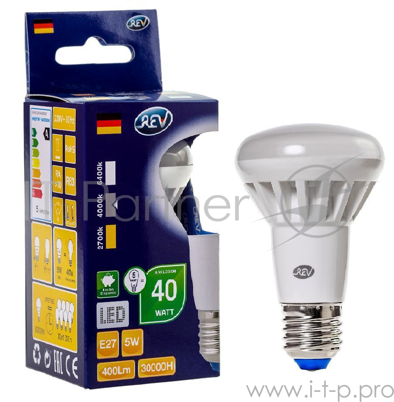 Лампа светодиодная REV RITTER 32335 8 R50 E27 5W 4000K