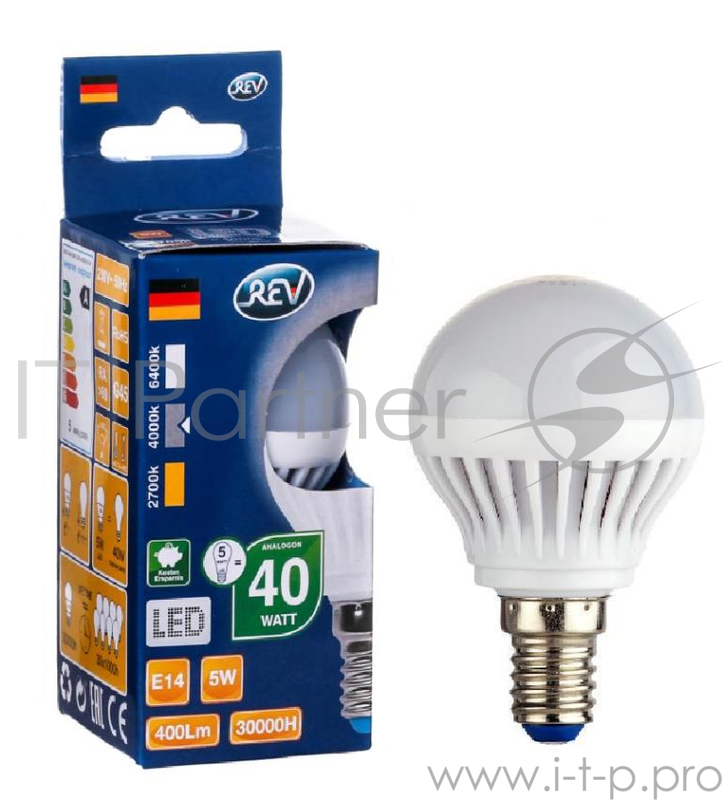 Лампа светодиодная REV RITTER 32261 0 Е14 5Вт