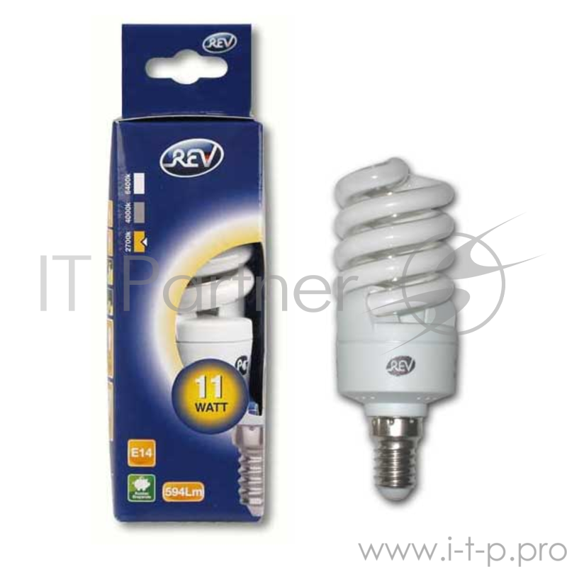 Лампа энергосберегающая REV RITTER 32250 4 11W E14 2700K