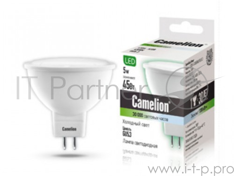 Лампа светодиодная CAMELION LED5-S108/845/GU5.3 5Вт 220В GU5.3 4500К