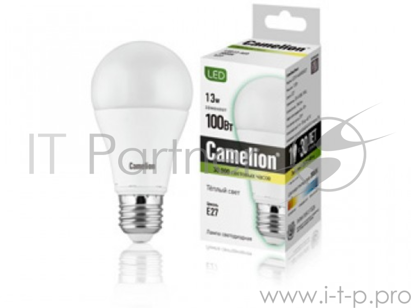 Лампа светодиодная CAMELION LED13-A60/830/E27 13Вт 220В Е27 3000К