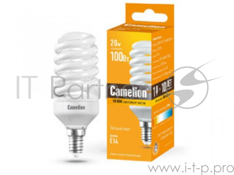 Лампа энергосберегающая CAMELION LH20-FS-T2-M/827/E14 20Вт 220в