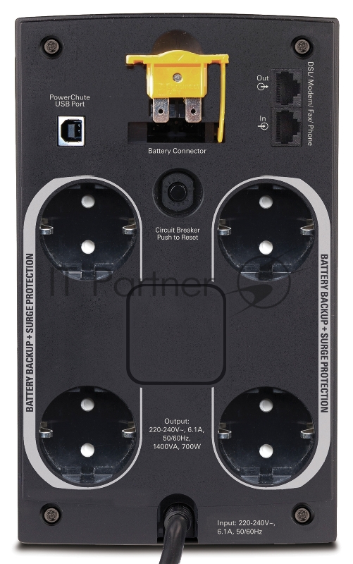 ИБП APC Back-UPS 1400VA BX1400U-GR {евророзетки}
