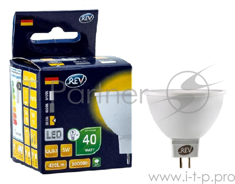 Лампа светодиодная REV RITTER 32322 8 MR16 GU5.3 5W 3000K