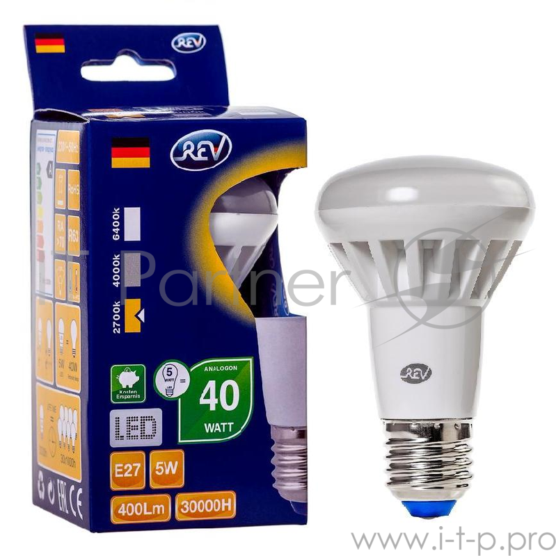 Лампа светодиодная REV RITTER 32334 1 R50 E27 5W 2700K