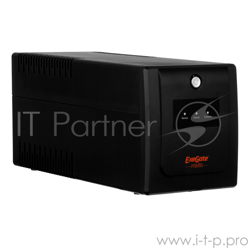 ИБП Exegate EP212518RUS ИБП Exegate Power Back UNB-1000 1000VA, Black, 2 евророзетки+2 розетки IEC320