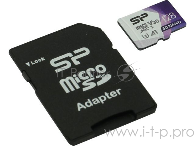 Флеш карта microSDHC Silicon Power Superior Pro A1 Micro Secure Digital XC Class 10 UHS-1 U3 SP128GBSTXDU3V20AB 128Gb