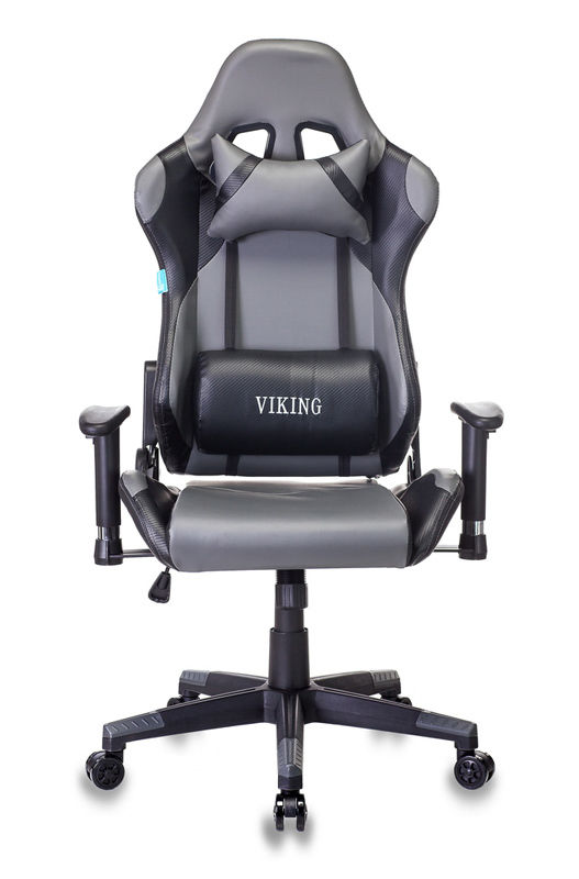 Кресло игровое Бюрократ CH-778N/BL+GREY две подушки черный/серый искусственная кожа