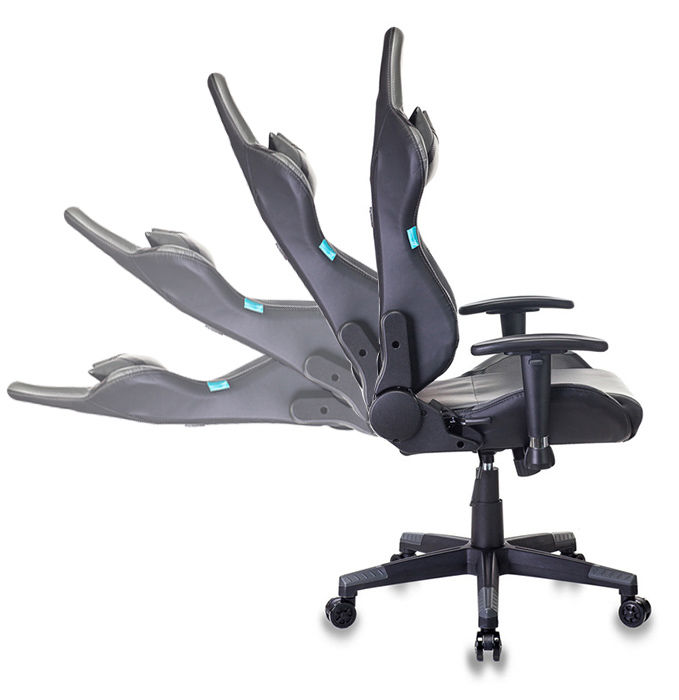 Кресло игровое Бюрократ CH-778N/BL+GREY две подушки черный/серый искусственная кожа