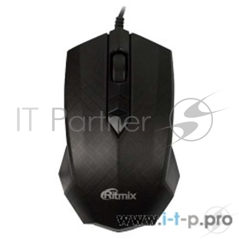 Мыши RITMIX ROM-202 BLACK {оптическая, проводная, 1000 dpi, USB, цвет: чёрный}
