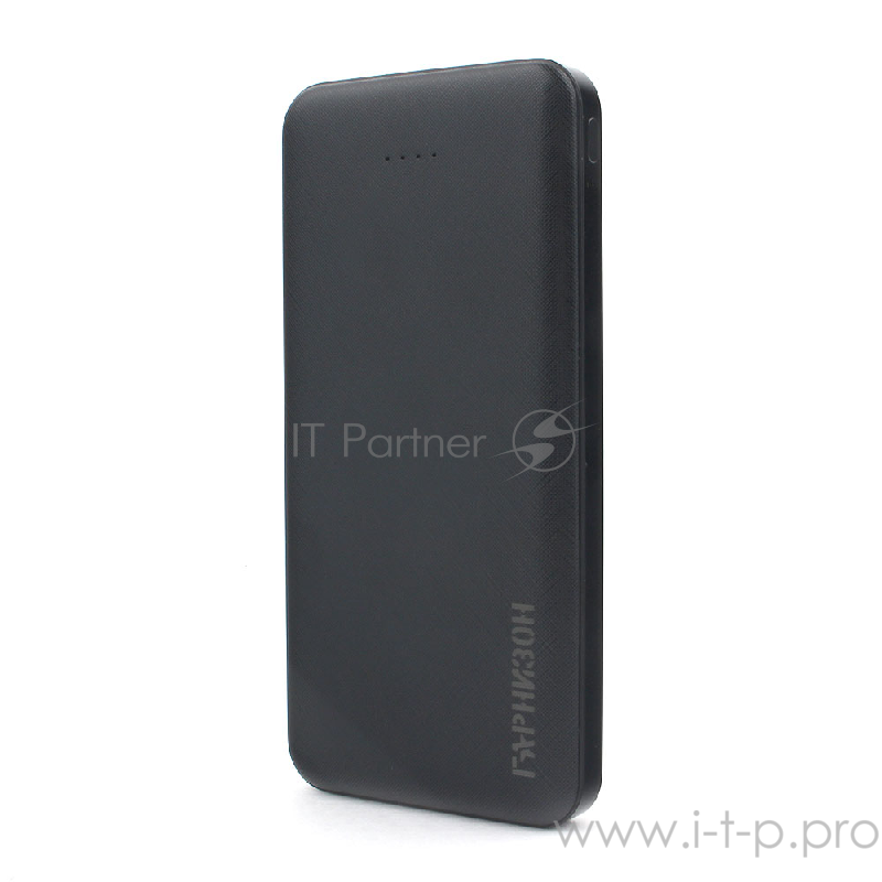 Портативный аккумулятор Гарнизон GPB-115, 10000мА/ч, USB1: 1A, USB2: 2.1A, черный