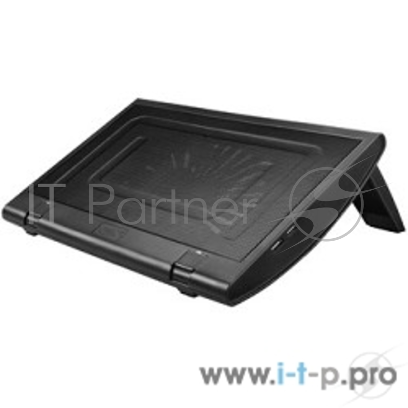 Аксессуар к ноутбуку DEEPCOOL Windwheel FS black ( Подставка для охлаждения ноутбука (16шт/кор, до15.6, вентилятор 200мм, черный, 2USB) Retail bo)