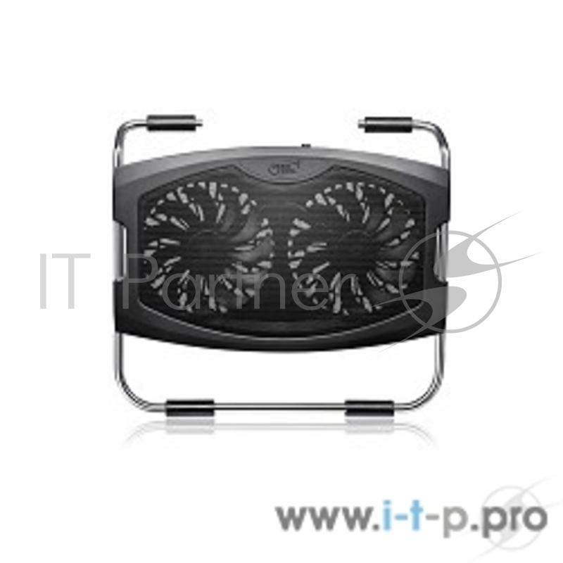 Аксессуар к ноутбуку DEEPCOOL N2000 IV ( Подставка для охлаждения ноутбука (12шт/кор, до15.6, 2x140mm вентилятор, черный, резин.вставки, 2 USB ) Retail box)