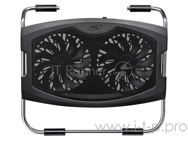 Аксессуар к ноутбуку DEEPCOOL N2000 IV ( Подставка для охлаждения ноутбука (12шт/кор, до15.6, 2x140mm вентилятор, черный, резин.вставки, 2 USB ) Retail box)