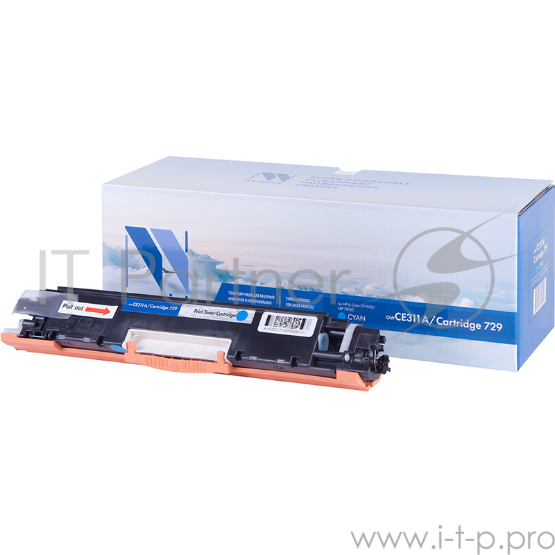 Картридж NV Print совместимый HP CE311A/Canon729 Cyan для LJ Color CP1025 (1000k)