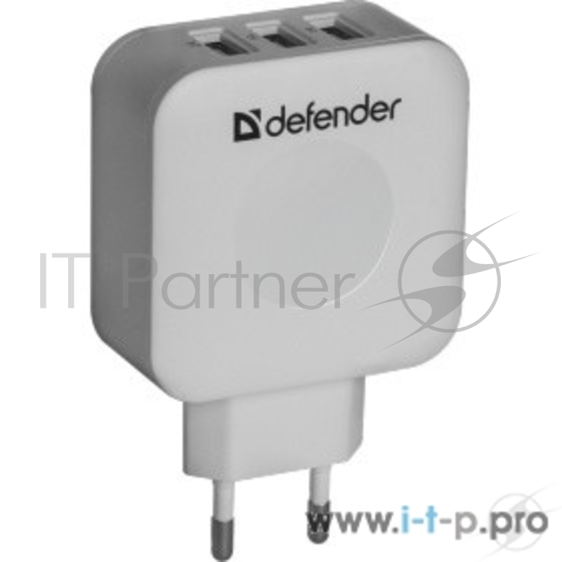 Аксессуар Defender Сетевой адаптер питания 3 порта USB, 5V / 4A (UPA-30) (83535)